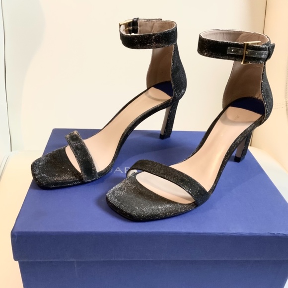 Stuart Weitzman 75 Square Nudist Heels Dress Sandals Designer Luxury Pumps 8 - Picture 13 of 14